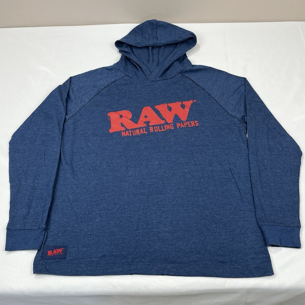 RAW Rolling Papers Logo‎ Lightweight Pullover Hoo… - image 1
